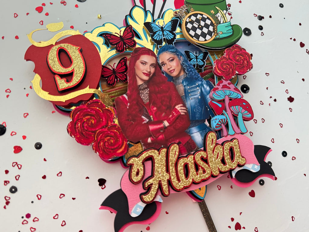 Villans Wonderland Cake Topper