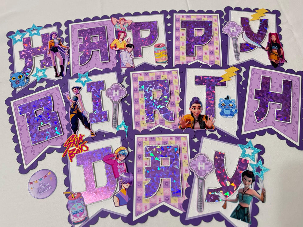 KPOP Birthday Banner