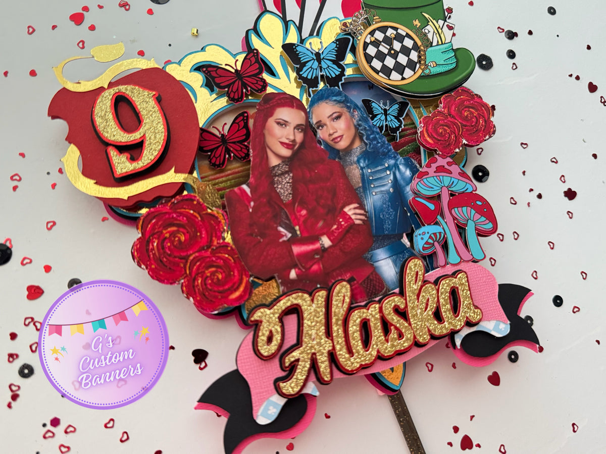 Villans Wonderland Cake Topper