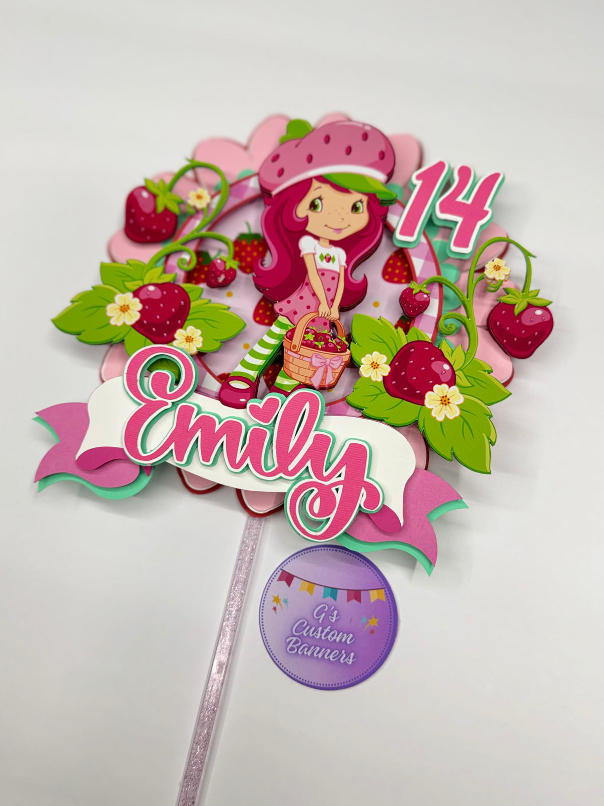Strawberry Girl Cake Topper
