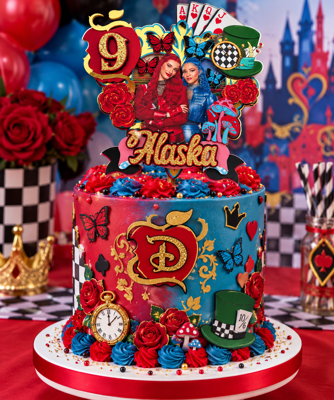 Villans Wonderland Cake Topper