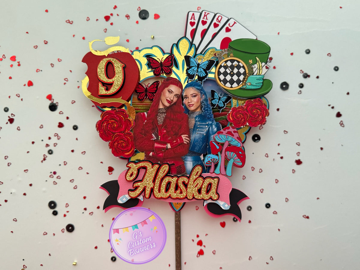 Villans Wonderland Cake Topper