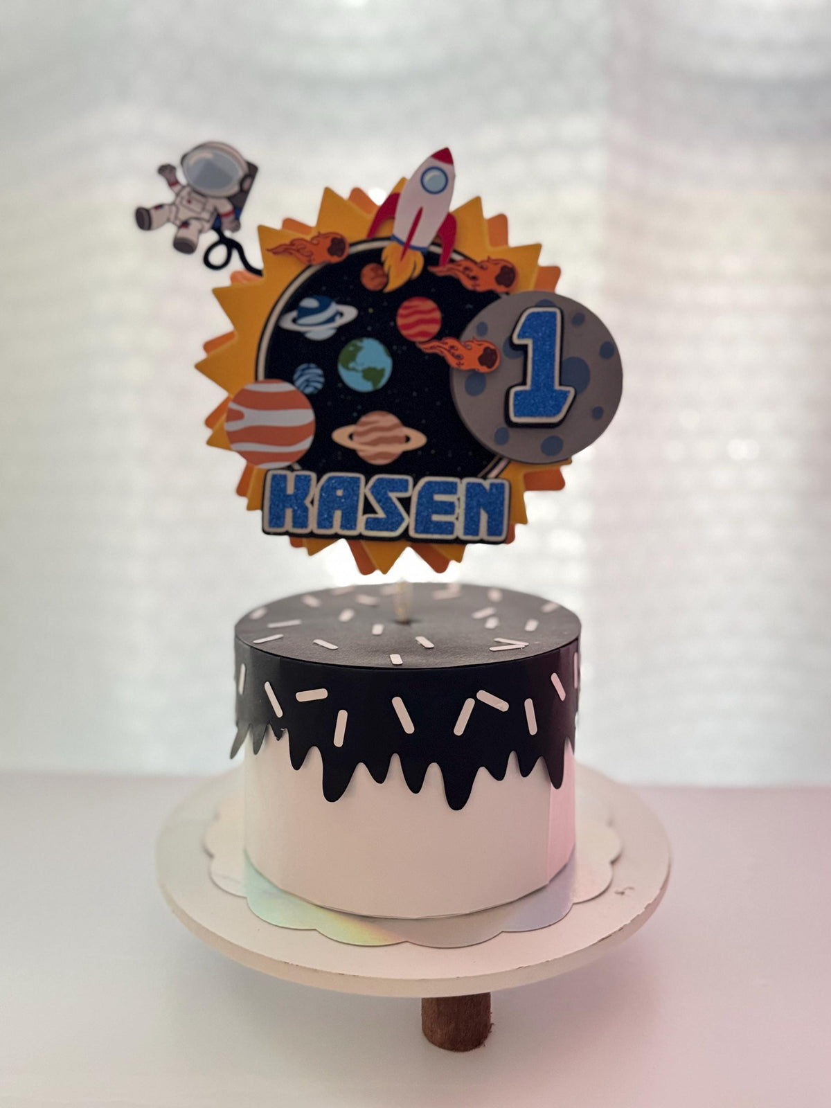 Outer Space Cake Topper, 3D Cake Topper, Outer Space Birthday, Planets Cake Topper