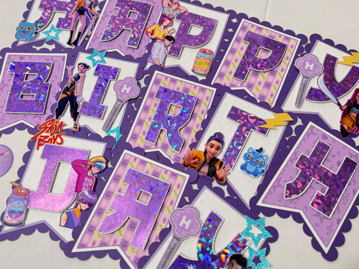 KPOP Birthday Banner
